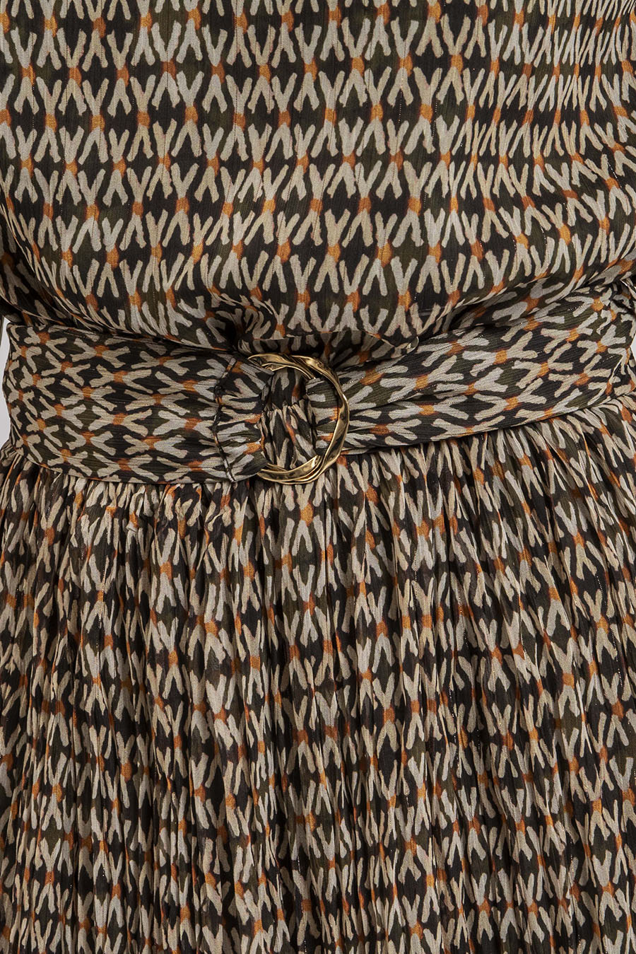 Robe courte imprimé graphique orange